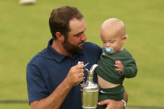 Scottie Scheffler’s son, Bennett, steals spotlight with adorable celebration after Open Championship win