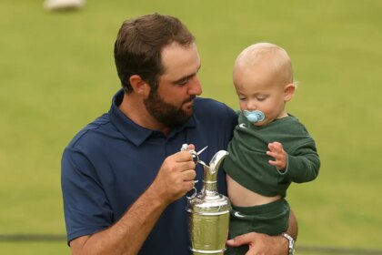 Scottie Scheffler’s son, Bennett, steals spotlight with adorable celebration after Open Championship win