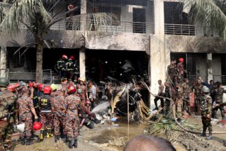 Bangladesh air force jet crashes into school campus, killing at least 19