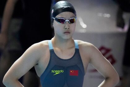 Chinese swimming prodigy makes debut on world stage at just 12 years old