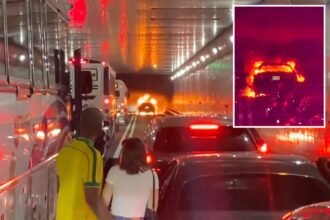 Lincoln Tunnel closed for an hour as raging car fire snarls traffic in rush-hour nightmare