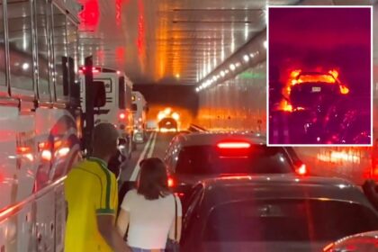Lincoln Tunnel closed for an hour as raging car fire snarls traffic in rush-hour nightmare