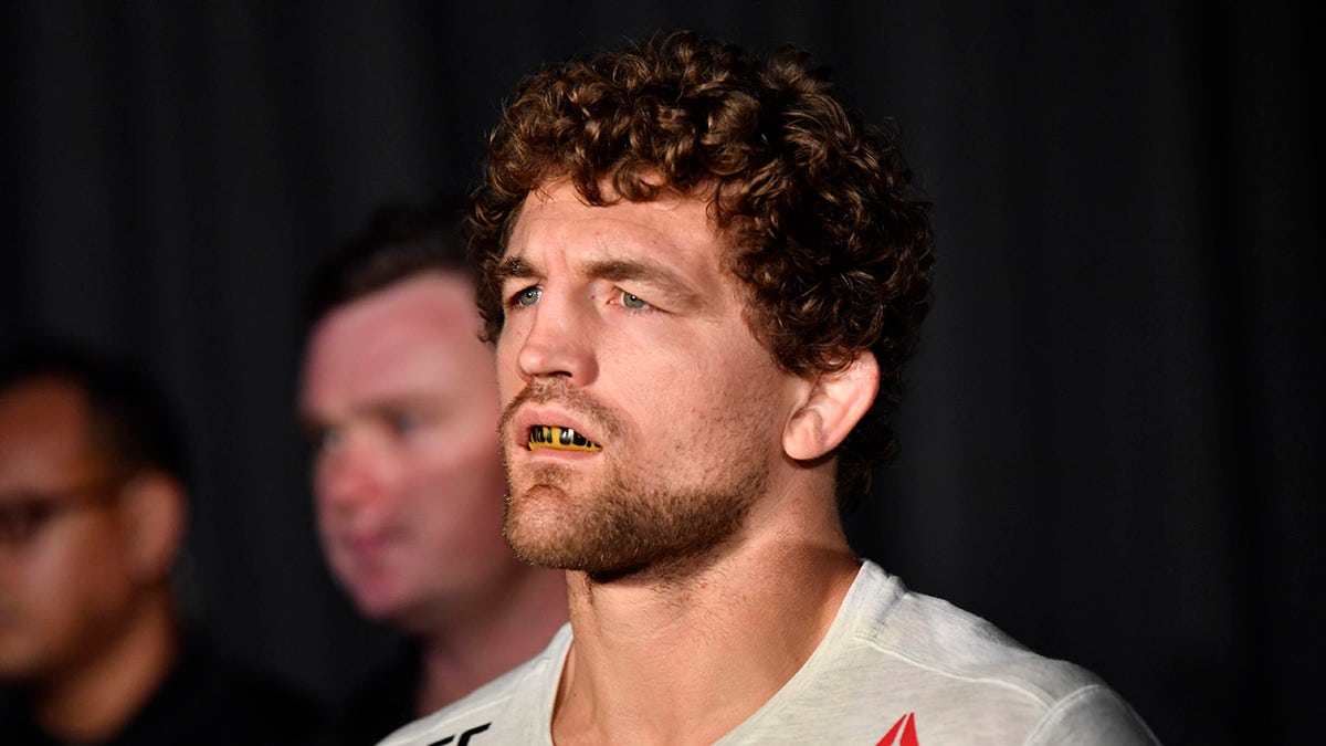 Ben Askren looks on