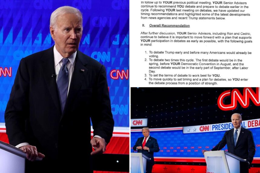 Biden advisers pushed early Trump debate to reach ‘widest audience possible,’ leaked memo reveals