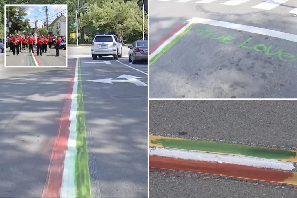 Locals turn tables on Mass. city after they scrub Italian colors from street after almost a century