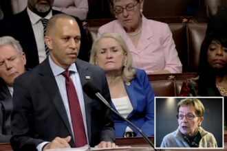 Dems drag rep from camera view after she dozed off during Hakeem Jeffries’ grandstanding speech