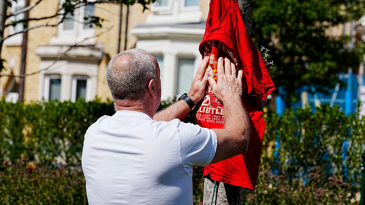 Tribute to Diogo Jota outside of Anfield