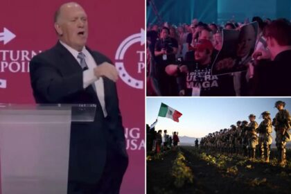 Border czar Tom Homan delivers fiery response to anti-ICE activist interrupting him: ‘You want some? Come get some’