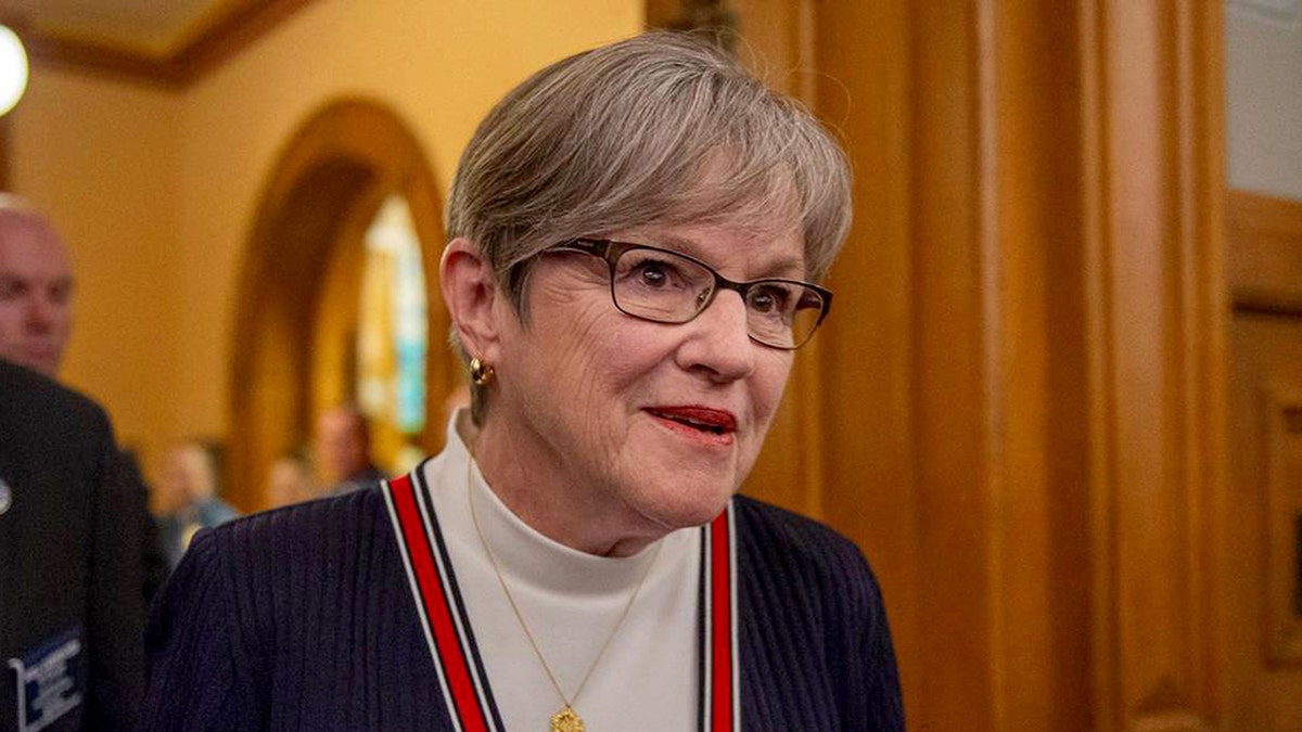 Kansas Gov. Laura Kelly closeup shot