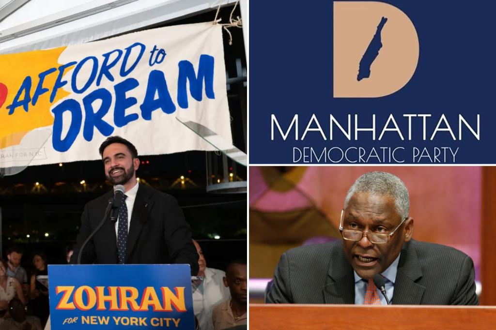 Manhattan Democratic Party endorses nominee Zohran Mamdani for mayor