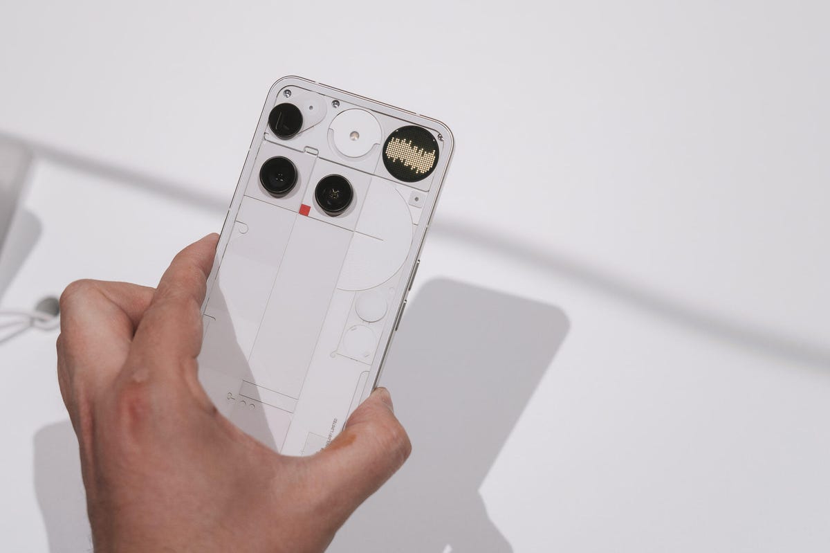 Image of a Nothing phone being used