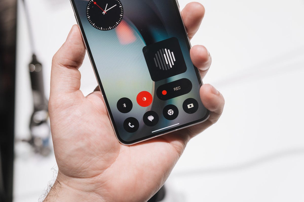 Image of a Nothing phone being used