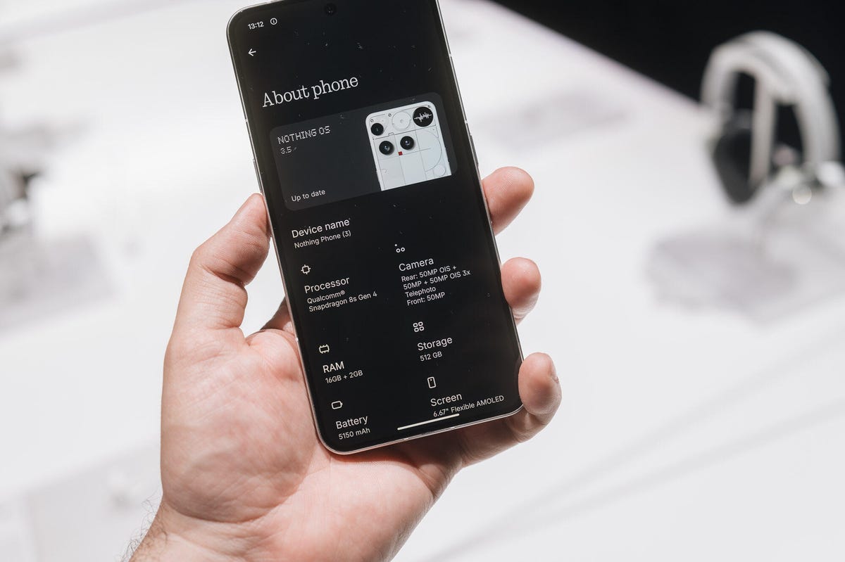 Image of a Nothing phone being used