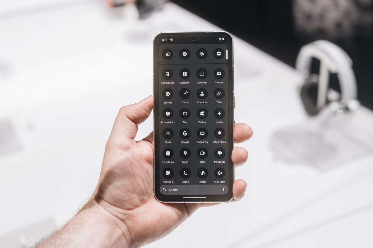 Image of a Nothing phone being used