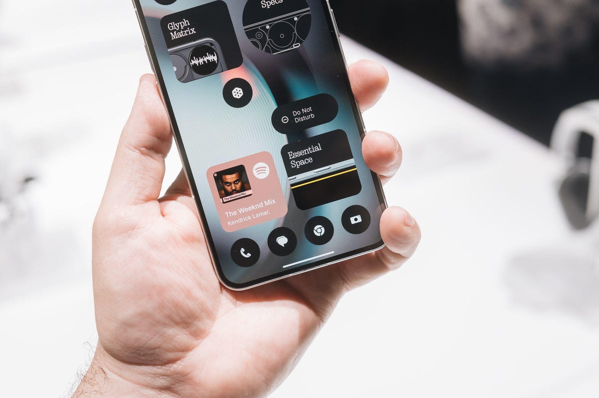 Image of a Nothing phone being used