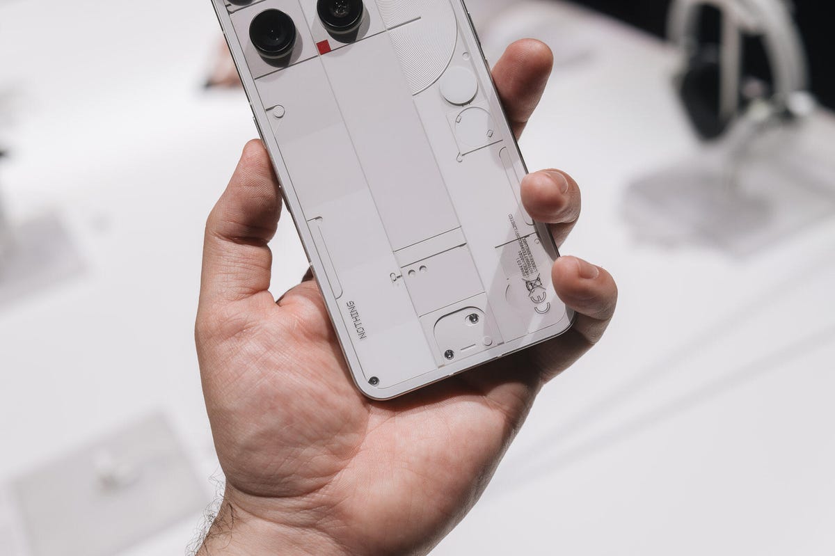 Image of a Nothing phone being used