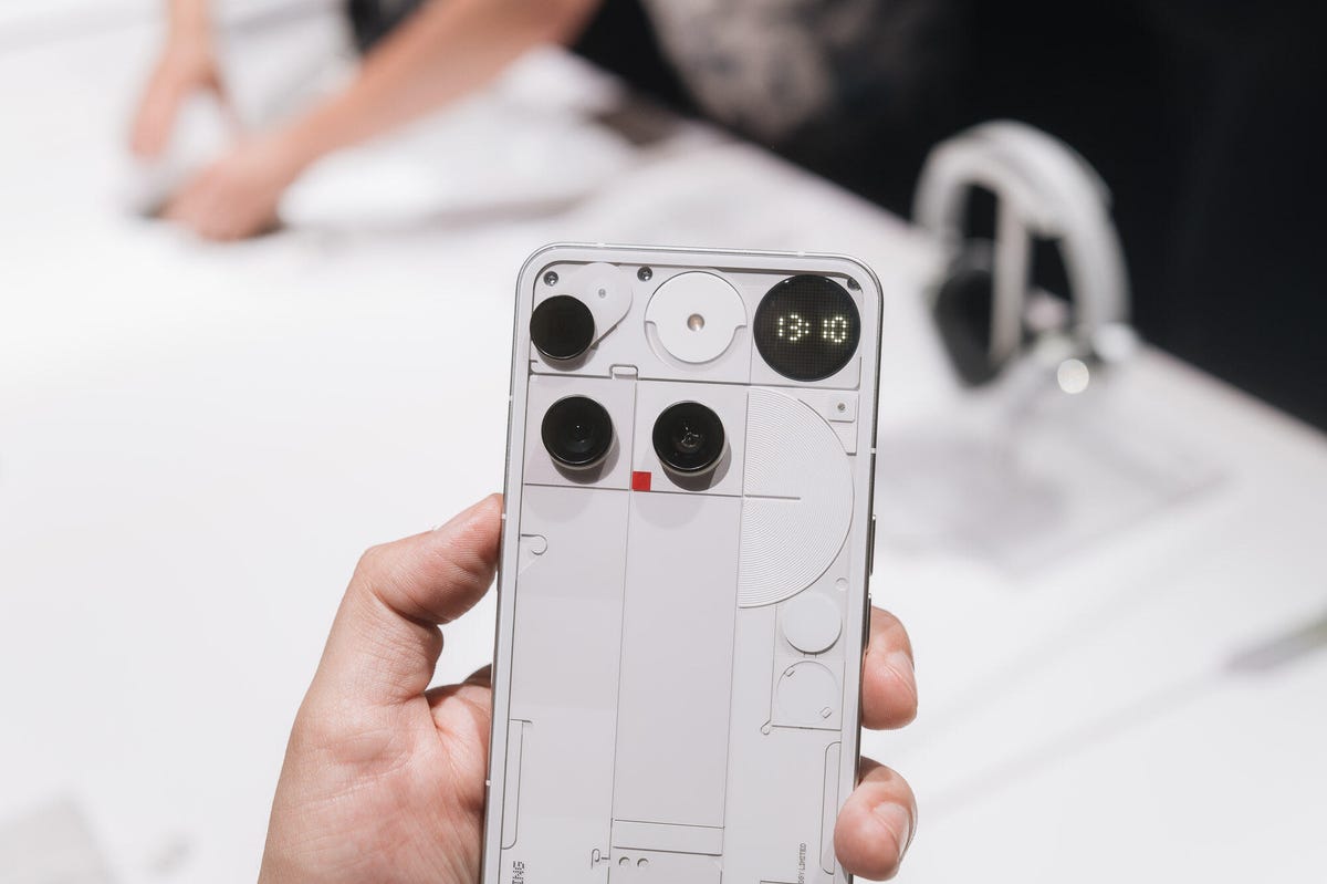Image of a Nothing phone being used