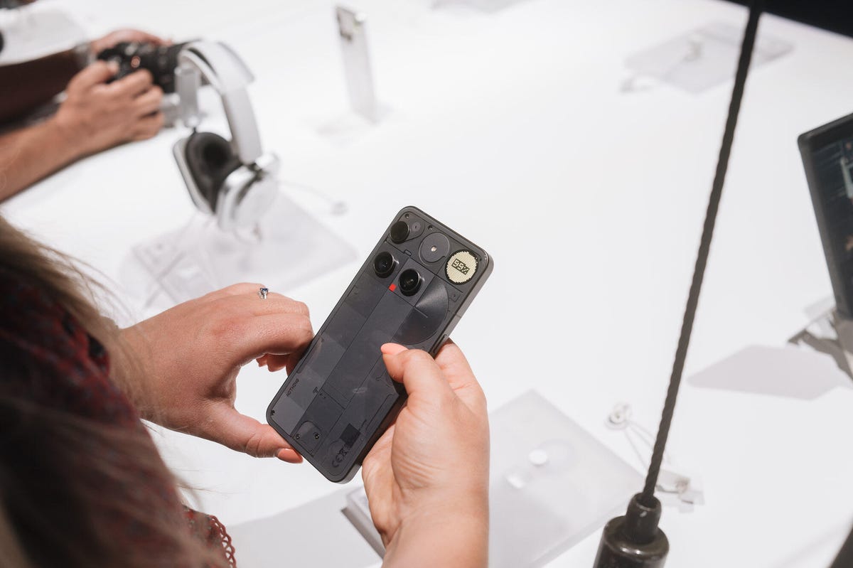 Image of a Nothing phone being used