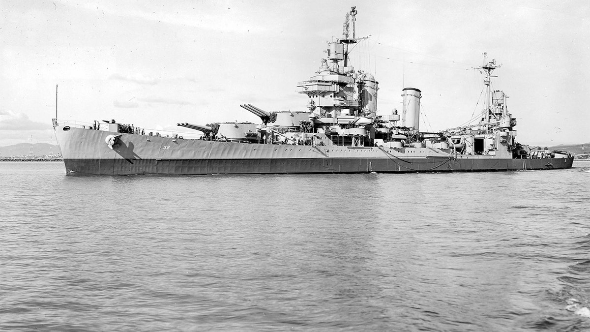 USS New Orleans (CA-32), the flagship of the New Orleans class of heavy cruisers, was heavily damaged in the WWII Battle of Tassafarronga at Guadalcanal when hit by a Japanese torpedo, catastrophically detonating the forward magazines and tearing off nearly one-third of the ship, including the bow.