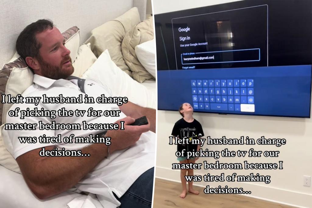 Tired wife asks husband to shop for bedroom TV — she was shocked at what he came home with: ‘You left a man unsupervised’