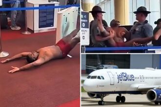 JetBlue passenger performs bizarre striptease at airport gate, moons stunned passengers