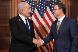 Johnson dines with Netanyahu in landmark visit, highest US official to visit disputed West Bank