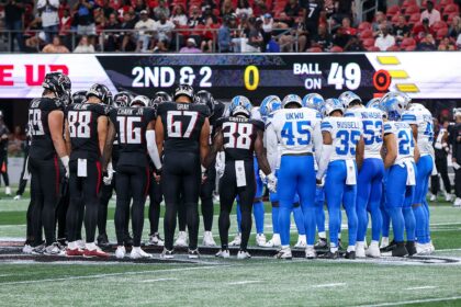 Lions, Falcons stop play and gather in prayer after Morice Norris suffers serious injury