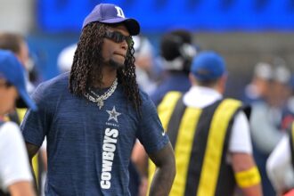 Cowboys’ CeeDee Lamb collides with NFL official in bizarre preseason moment