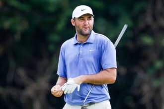 Scottie Scheffler holes miraculous chip shot from rough to seal BMW Championship victory at Caves Valley