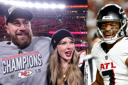 NFL star Bijan Robinson praises Travis Kelce, Taylor Swift as engagement makes waves: ‘Huge for them’