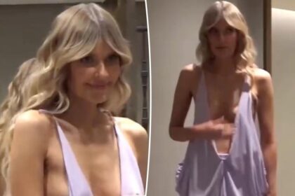 Influencer slammed for ‘hideous,’ too-revealing dress at fashion show: ‘Different isn’t always flattering’