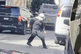 Keffiyeh-clad anti-ICE protester threatens to stab agent, harm family in San Francisco mob attack