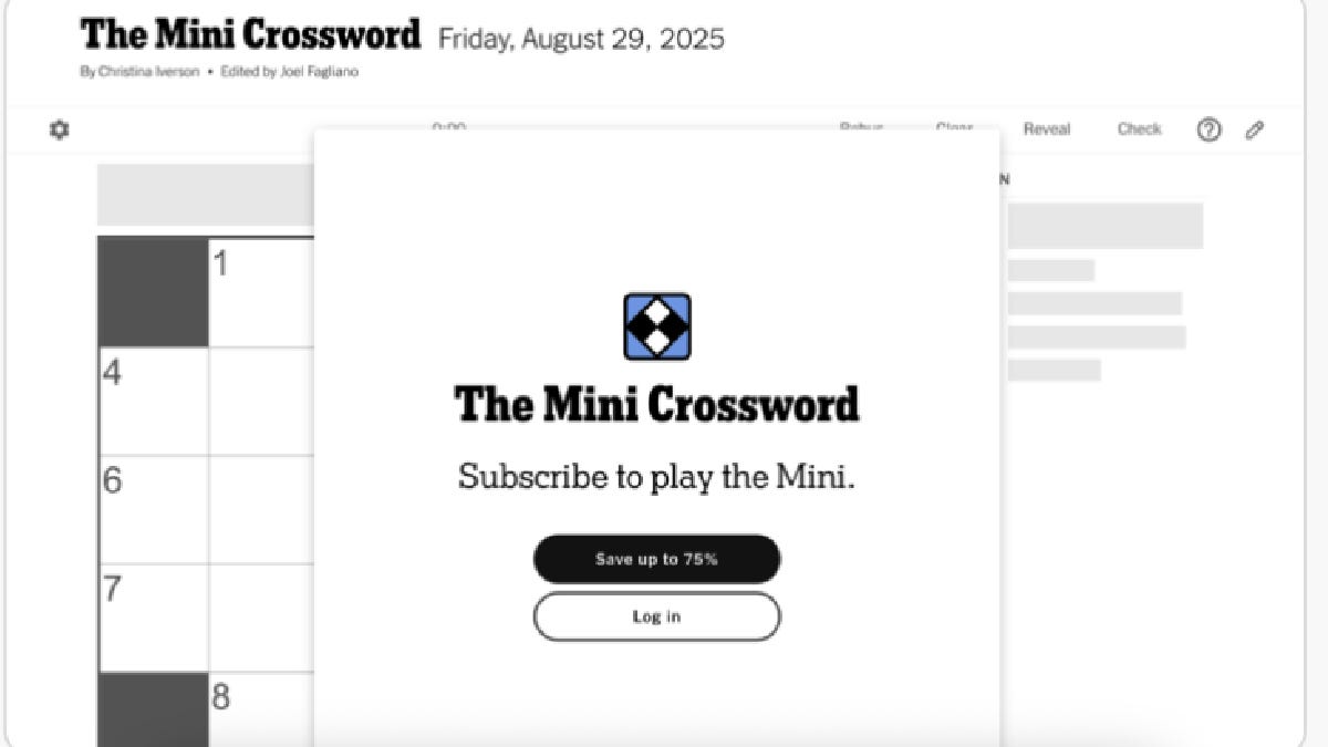 The New York Times Mini Crossword Is No Longer Free to All: Here’s One Way to Play