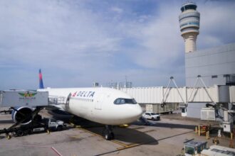 Delta plane clips empty aircraft ahead of planned takeoff in Atlanta