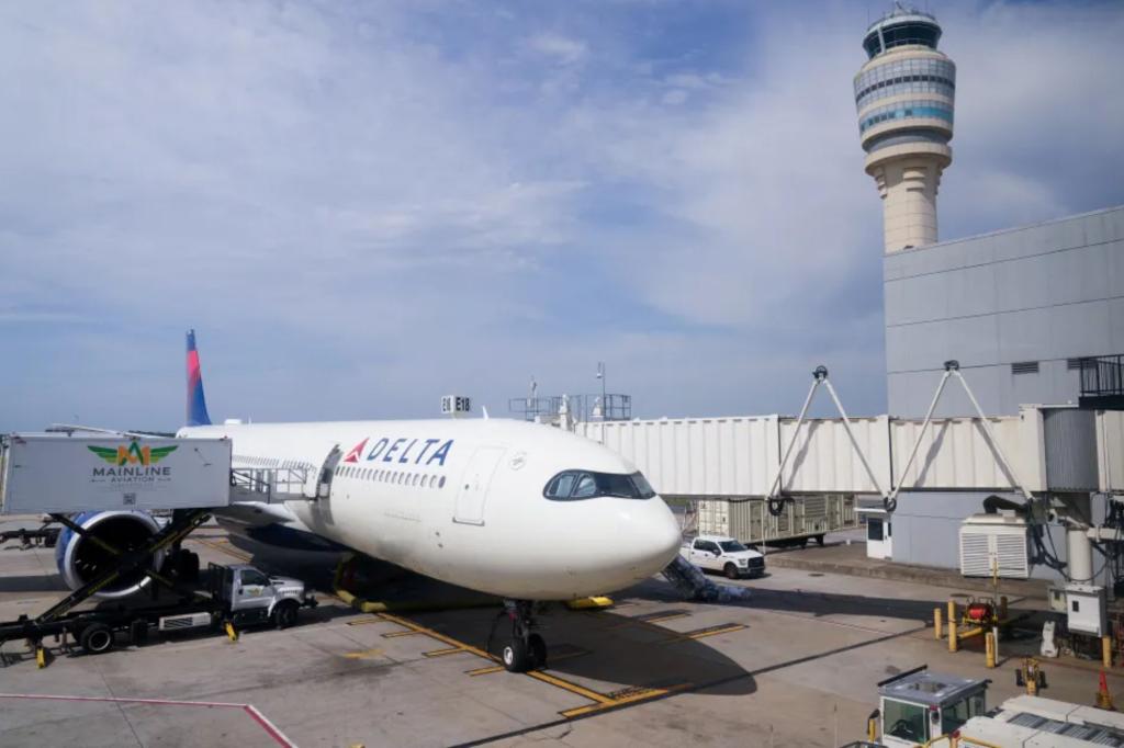 Delta plane clips empty aircraft ahead of planned takeoff in Atlanta