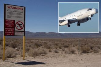 Secretive Air Force jet spotted flying over Area 51 by plane-obsessed photographer