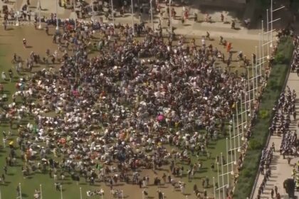 Hundreds of anti-Israel protestors arrested in London for supporting group banned under terrorism law