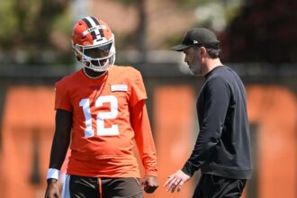 Shedeur Sanders’ coach declines to give clarity on quarterback’s standing after stunning preseason debut