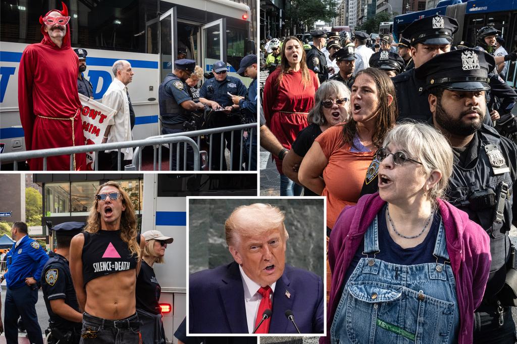 Disruptive anti-Trump protesters busted near UN chanting, ‘No fascist USA!’