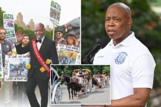 Union launches vicious M ad campaign against Eric Adams’ push for NYC horse carriage ban
