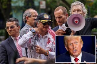 US to revoke Colombian president’s visa after he urged troops to ‘disobey’ Trump at NYC protest with Roger Waters  