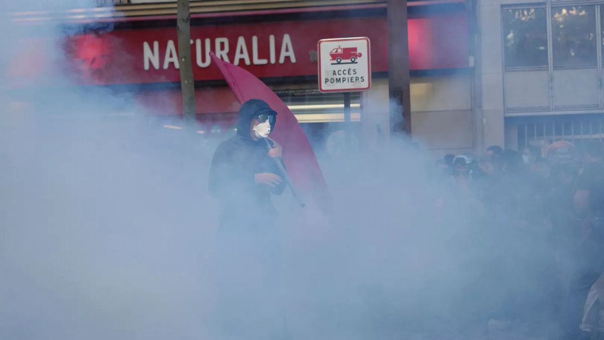 French budget cut strikes turn violent amid clashes in Paris