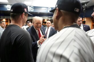 Trump arrives at Yankee Stadium, gives speech to team ahead of 9/11 anniversary game