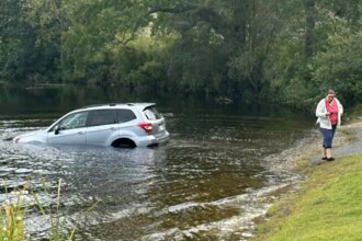 Woman’s car sinks in lake as she protests ICE arrests in Massachusetts