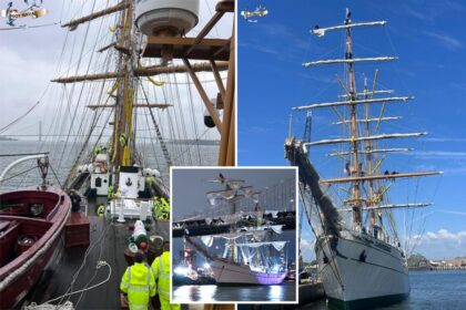 Mexican naval ship that fatally smashed into Brooklyn Bridge leaves for ‘sea trial’ to test repairs