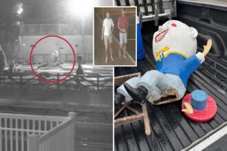 Two bad eggs poach ‘iconic vintage’ Humpty Dumpty statue from New Jersey miniature golf course: cops