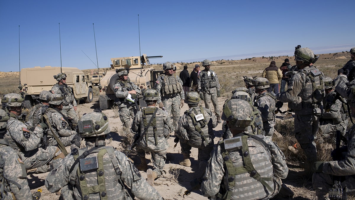 Army soldiers training