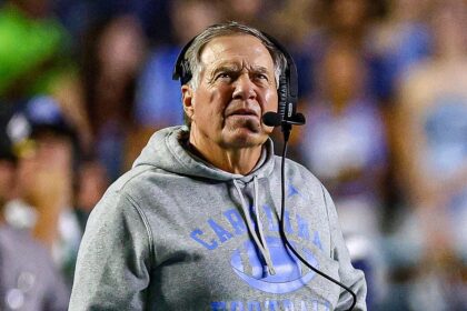 Jordon Hudson enjoys Bill Belichick’s UNC debut in suite with Randy Moss as celebrities flock to Chapel Hill