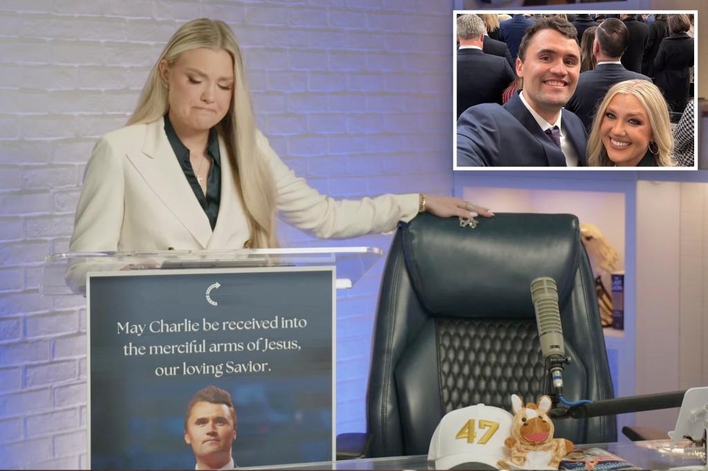 Charlie Kirk’s wife Erika delivers emotional first remarks after conservative activist assassinated: ‘My husband laid down his life for me, for our nation, for our children’