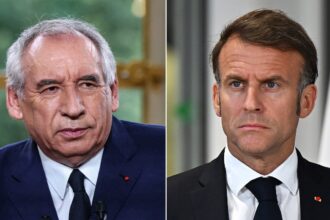 Macron struts on world stage as revolt over France’s soaring debt puts his PM on the brink